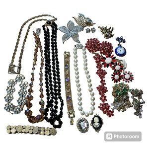 Flawed beauty vintage to modern brand name jewelry lot